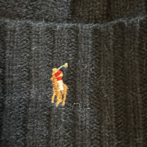 Polo Ralph Lauren Beanie Merino Wool Blend Horse Logo - Picture 5 of 5